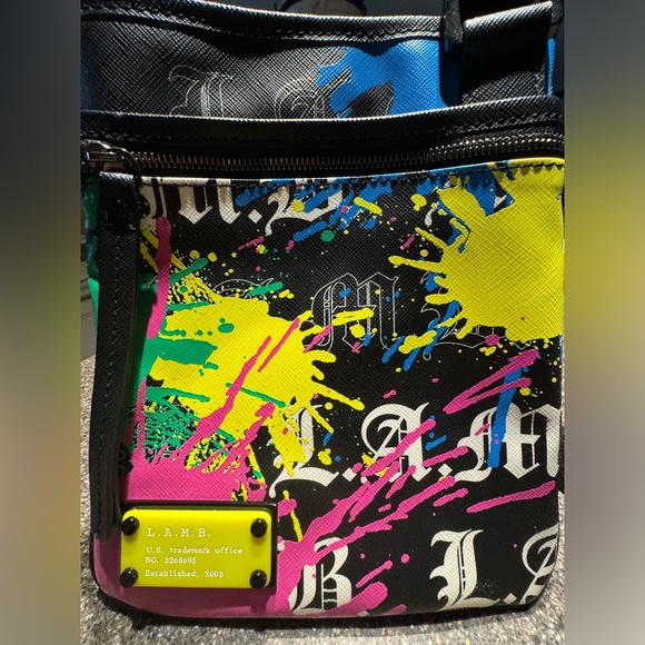 L.A.M.B Graffiti Splatter Bag By Gwen Stefani (80's Style Graffiti Design) - Picture 4 of 9